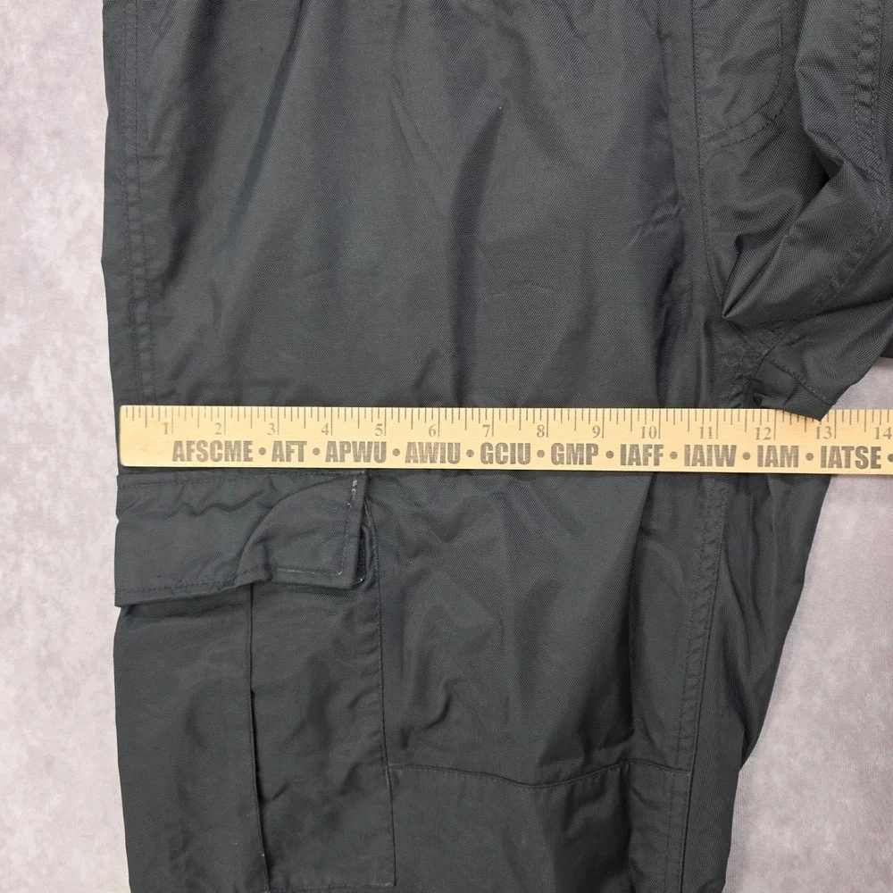 Carhartt Storm Defender Mens Large Black Waterproof Cargo Pants Zipped Leg